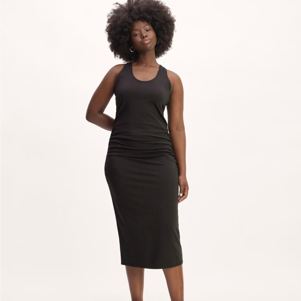 Everlane Black Sleeveless Midi Dress Medium
